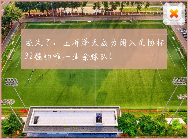 逆天了，上海泽天成为闯入足协杯32强的唯一业余球队！