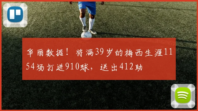 华丽数据！将满39岁的梅西生涯1154场打进910球，送出412助